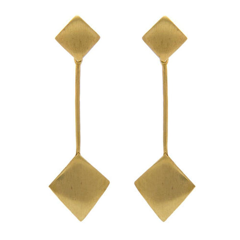Art Deco Earrings In Gold Vermeil